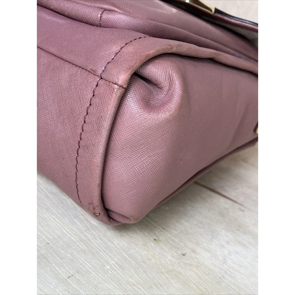Vintage COACH MADISON LEATHER SATCHEL BAG PURSE PINK MAUVE 27350